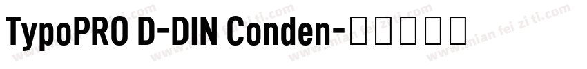 TypoPRO D-DIN Conden字体转换